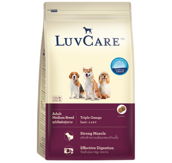 Thức ăn luvcare dành cho chó trưởng thành giống vừa